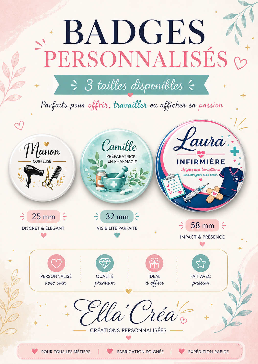Collection de badges personnalisés