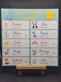 Étiquettes scolaire personnalisées — Thème Les Petits Univers —