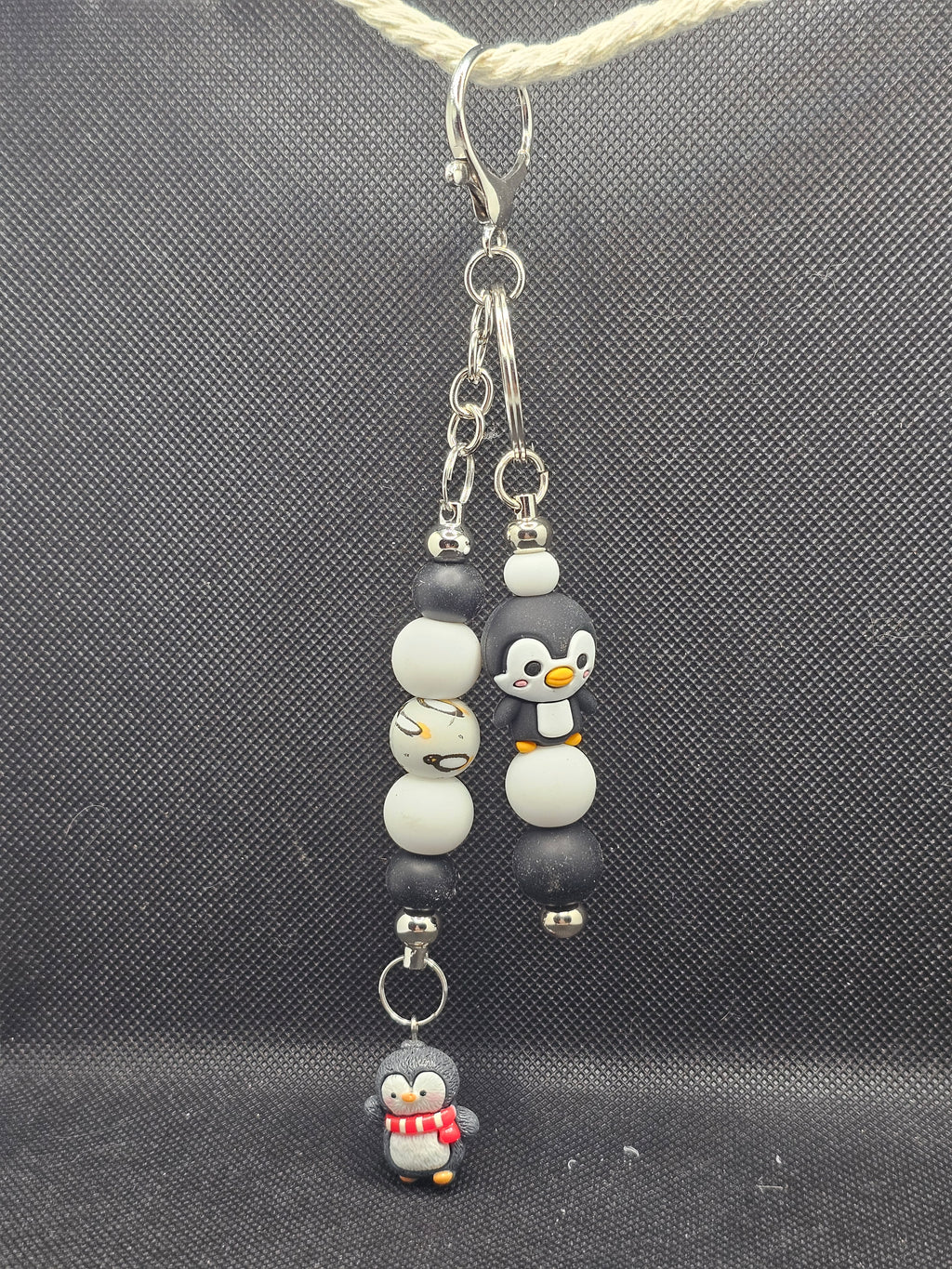 Porte-clés double — Thème Pingouin 🐧❄️ —