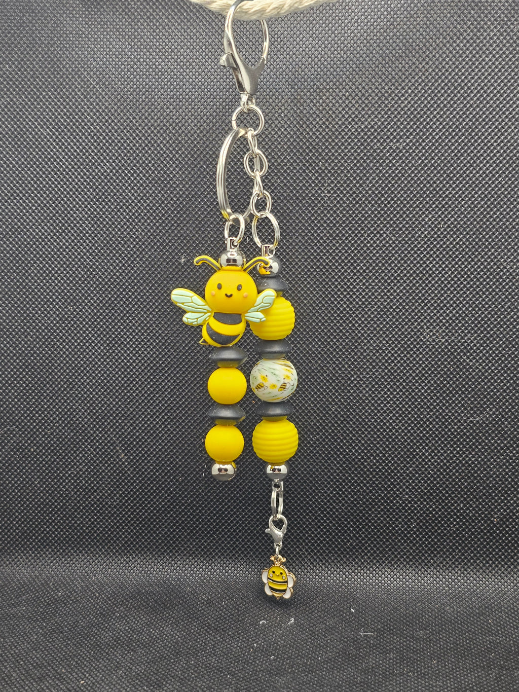 Porte-clés double — Thème Abeille 🐝🍯 —