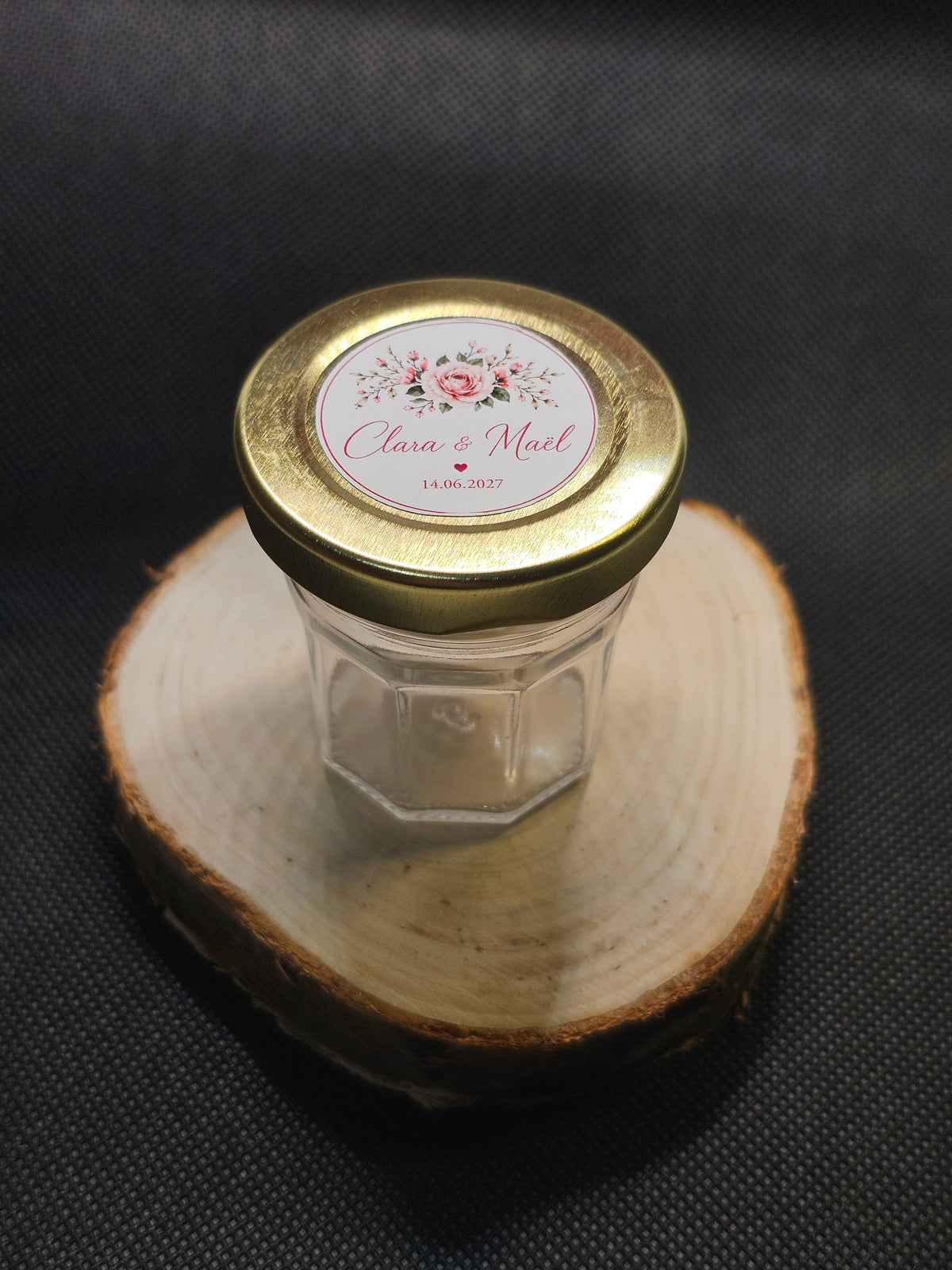 Étiquettes rondes personnalisées pour cadeaux d'invités — Ø 3cm —