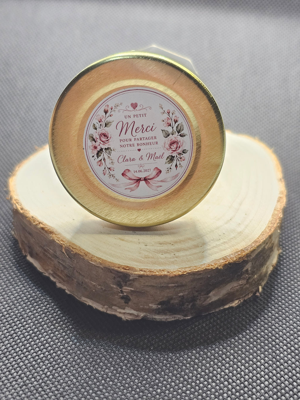 Étiquettes rondes personnalisées pour cadeaux d’invités — Ø 5cm —