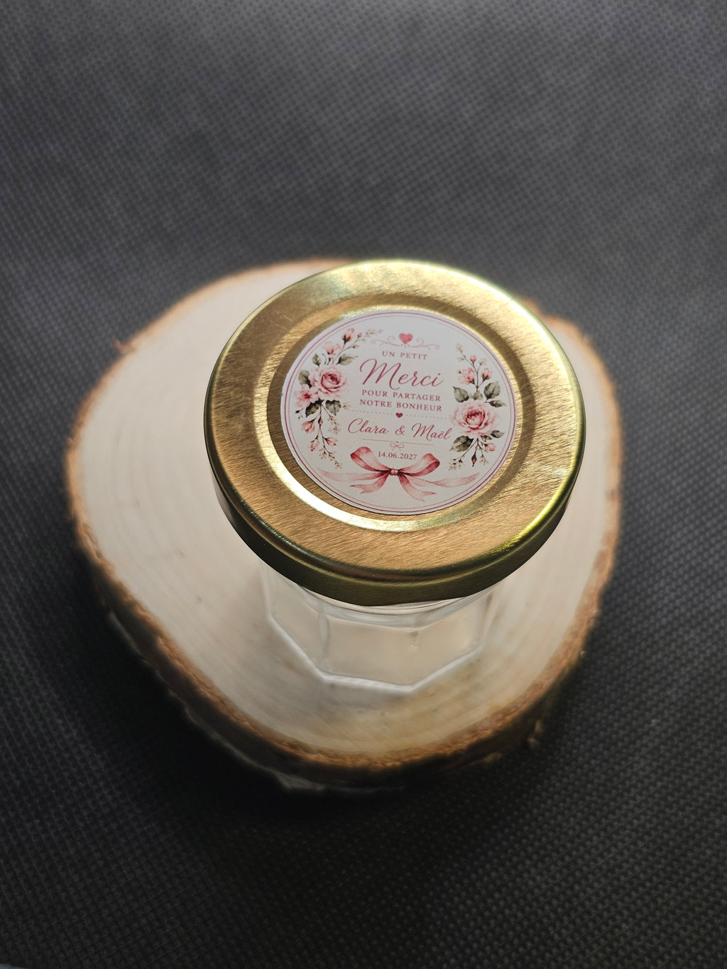 Étiquettes rondes personnalisées pour cadeaux d’invités — Ø 5cm —