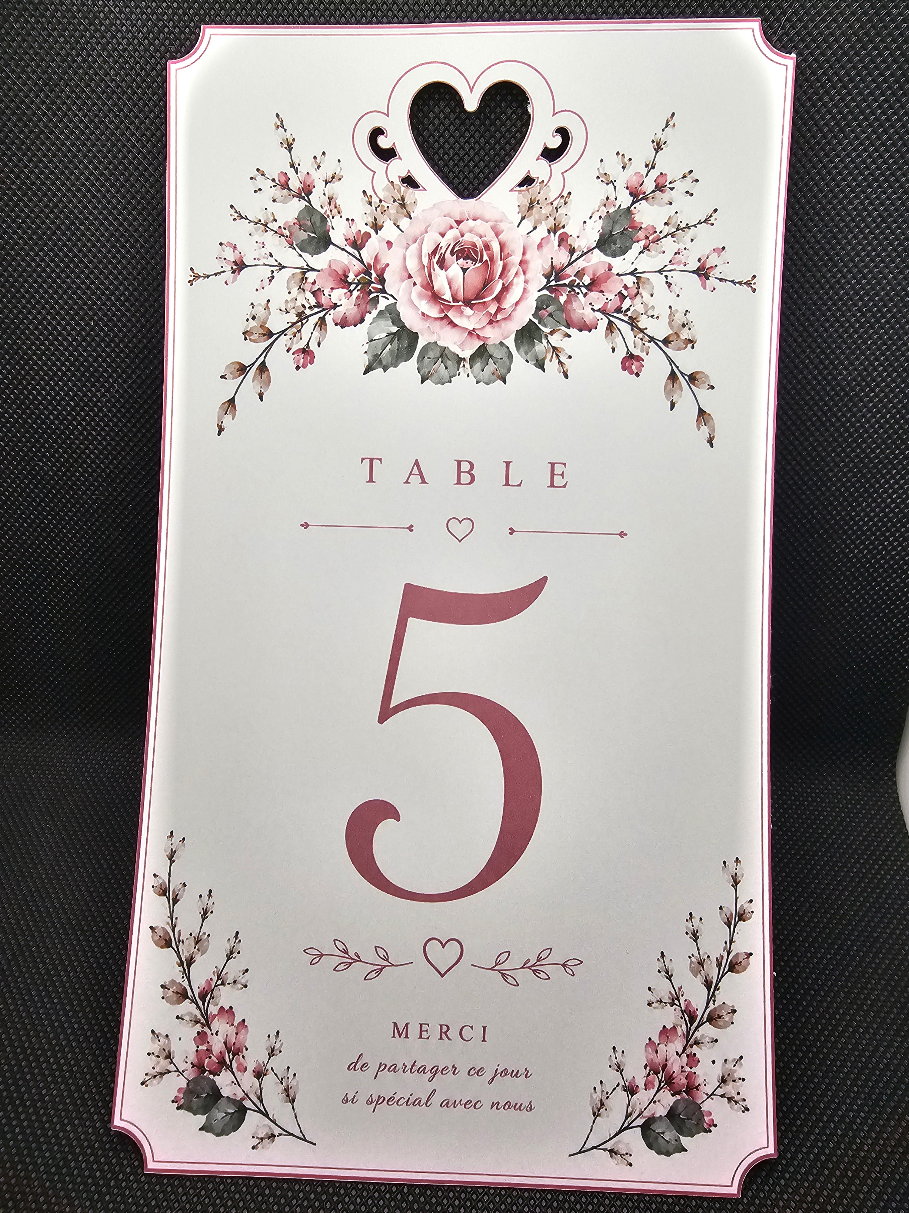 Affiches numéro de table