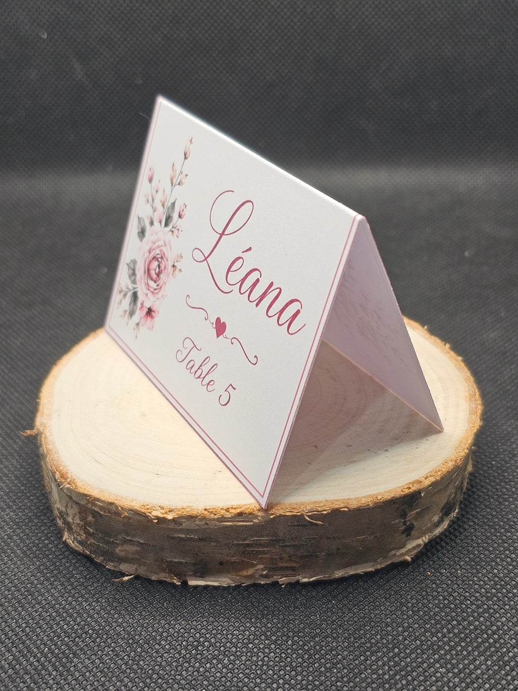 Marque-place chevalet — Rose Éternelle —