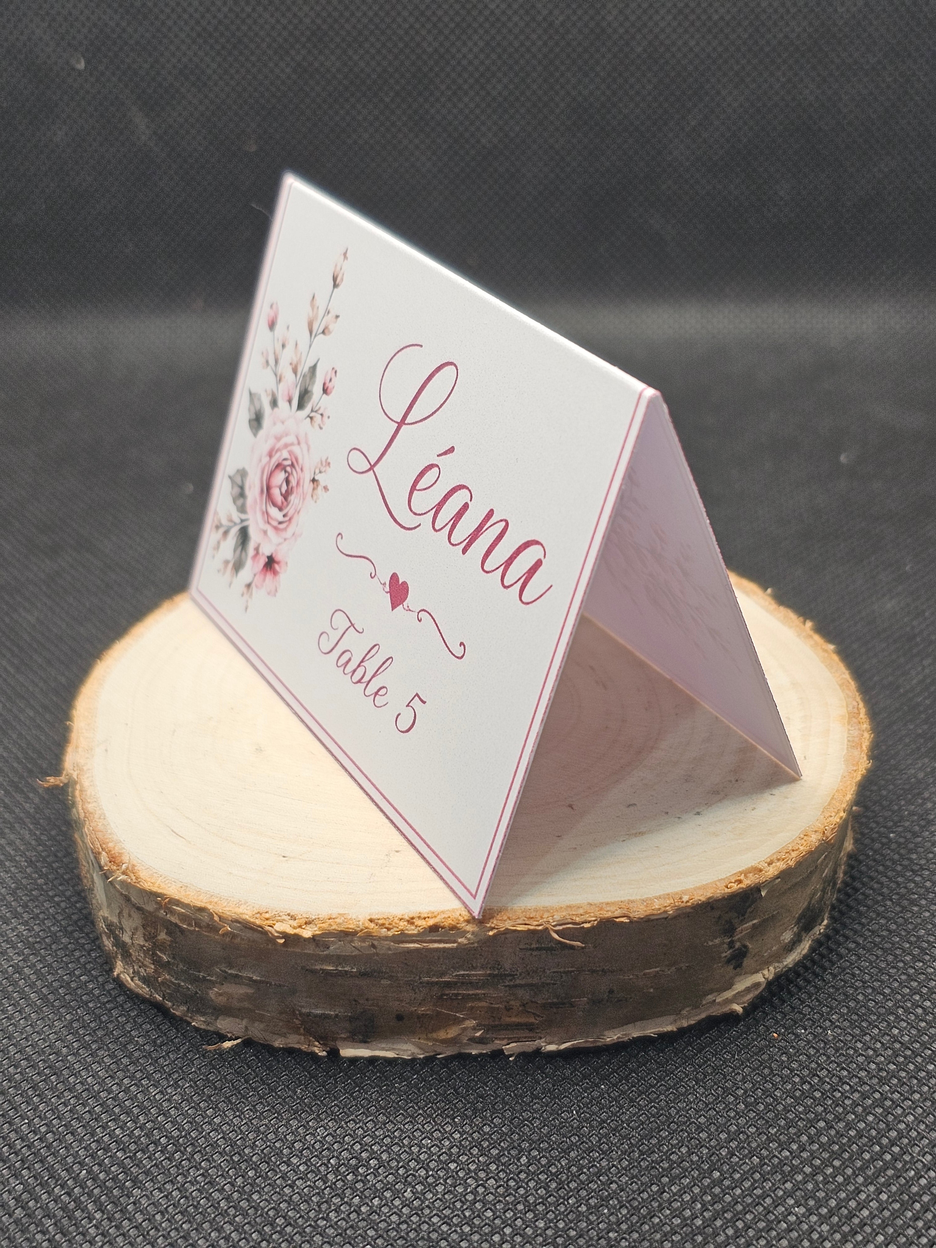 Marque-place chevalet — Rose Éternelle —
