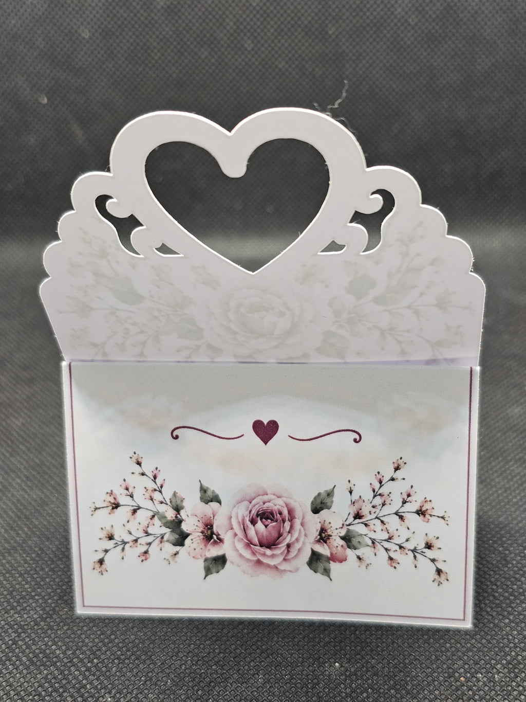 Marque-place chevalet grand format — Rose Éternelle —