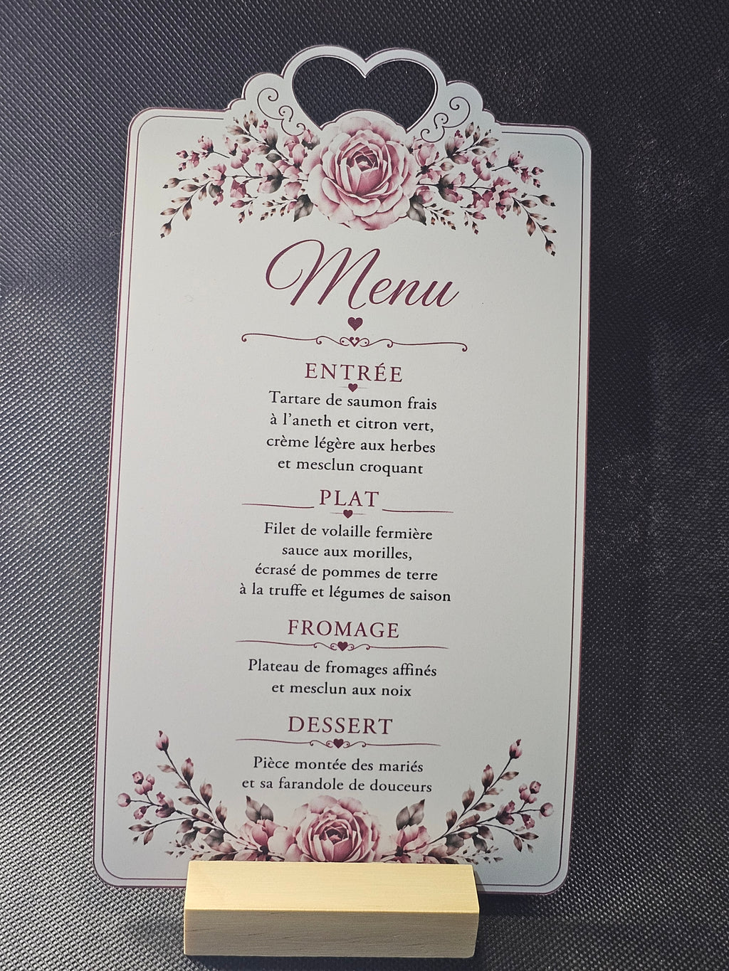 Affiches menu personnalisé