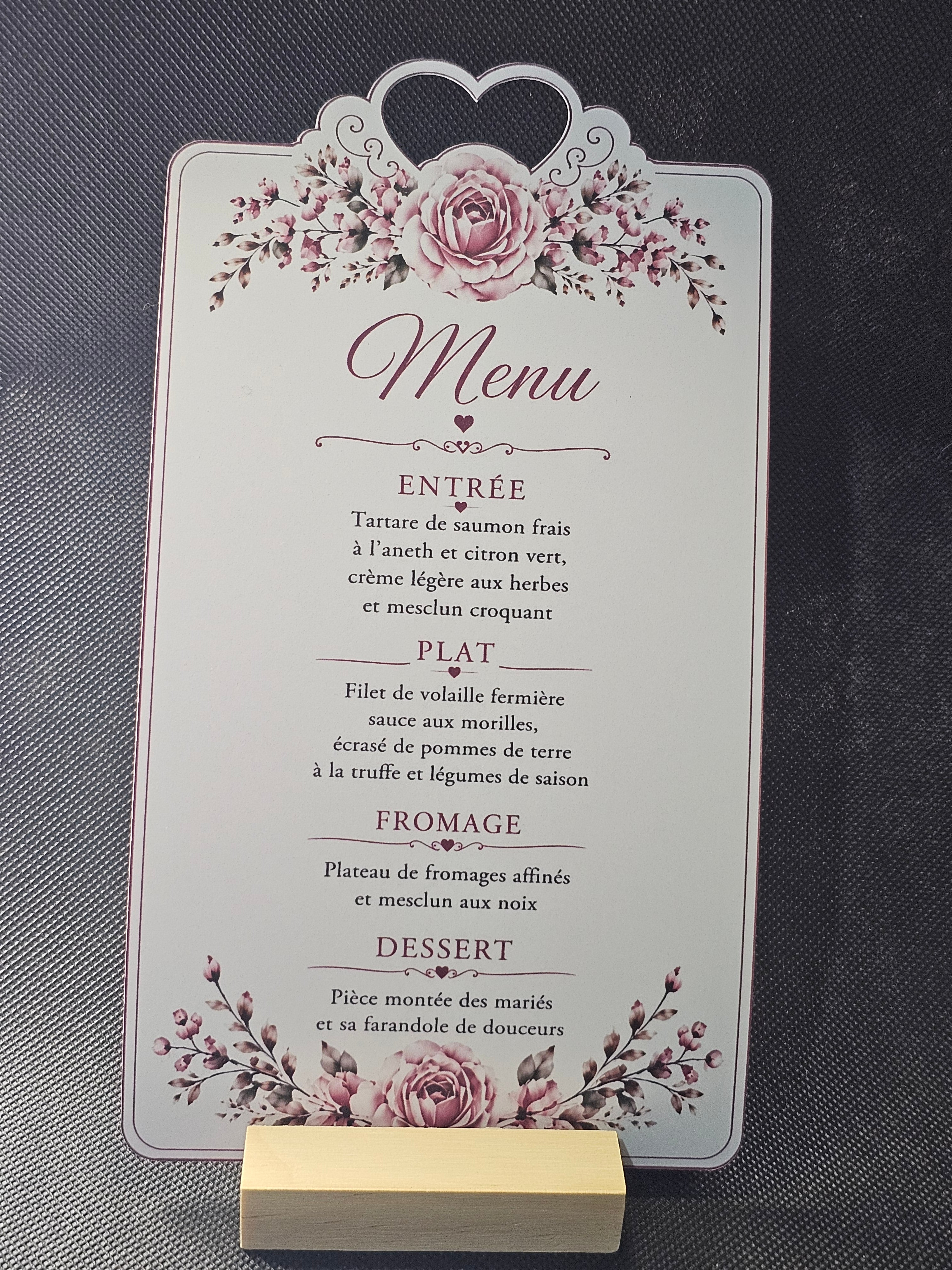 Affiches menu personnalisé
