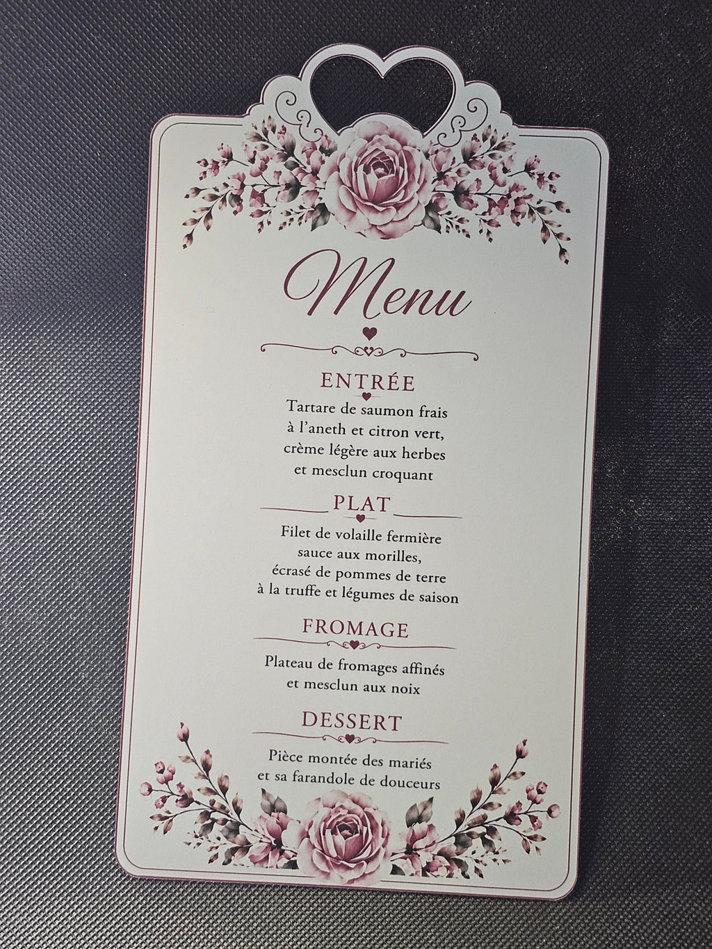 Affiches menu personnalisé