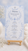 Menu de Baptême personnalisé 💙