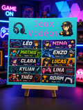 Étiquettes scolaire personnalisées — Thème Jeux Vidéos —