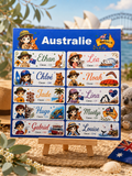 Étiquettes scolaire personnalisées — Thème Australie —