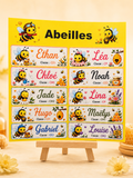 Étiquettes scolaire personnalisées — Thème Abeilles —