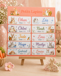 Étiquettes scolaire personnalisées — Thème Petits Lapins —