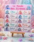 Étiquettes scolaire personnalisées — Thème Le Monde des Sirènes —
