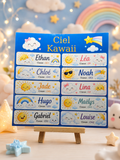 Étiquettes scolaire personnalisées — Thème Ciel Kawaii —