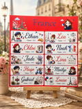 Étiquettes scolaire personnalisées — Thème France —