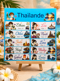 Étiquettes scolaire personnalisées — Thème Thaïlande —