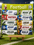 Étiquettes scolaire personnalisées — Thème Football —